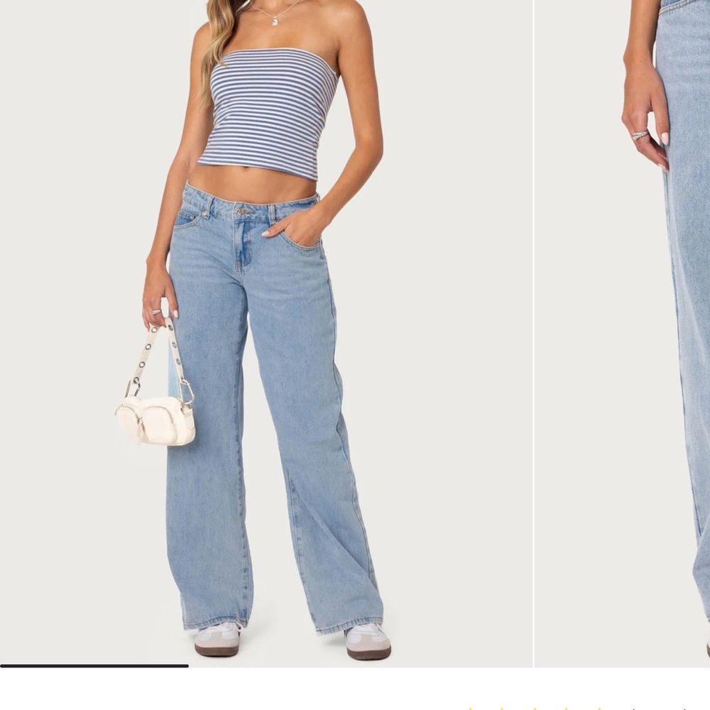 Edikted Light Blue Flare Jeans